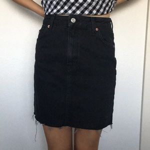 Black Denim Skirt